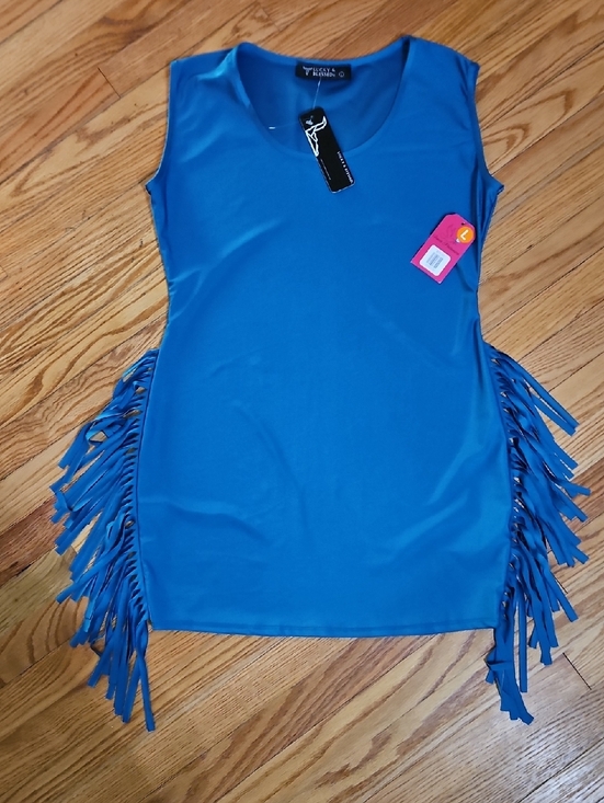 Lucky & Blessed Tops - Lucky & Blessed Teal Blue Scoop Neck Tunic NWT